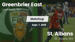 Matchup: Greenbrier East vs. St. Albans  2018
