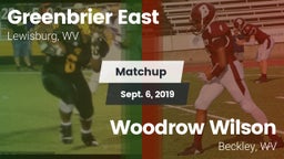 Matchup: Greenbrier East vs. Woodrow Wilson  2019