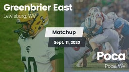Matchup: Greenbrier East vs. Poca  2020