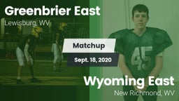 Matchup: Greenbrier East vs. Wyoming East  2020