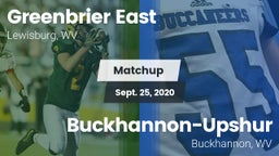 Matchup: Greenbrier East vs. Buckhannon-Upshur  2020