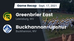 Recap: Greenbrier East  vs. Buckhannon-Upshur  2021
