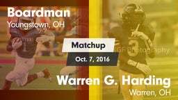 Matchup: Boardman vs. Warren G. Harding  2016