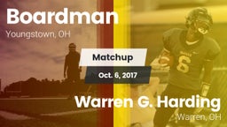 Matchup: Boardman vs. Warren G. Harding  2017