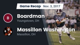 Recap: Boardman  vs. Massillon Washington  2017