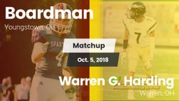 Matchup: Boardman vs. Warren G. Harding  2018