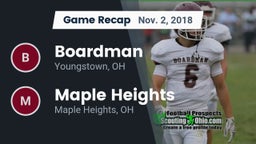 Recap: Boardman  vs. Maple Heights  2018