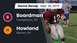 Recap: Boardman  vs. Howland  2019