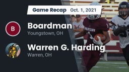 Recap: Boardman  vs. Warren G. Harding  2021