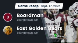 Recap: Boardman  vs. East  Golden Bears 2022