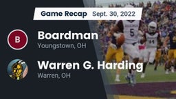 Recap: Boardman  vs. Warren G. Harding  2022