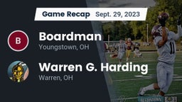 Recap: Boardman  vs. Warren G. Harding  2023