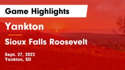 Yankton  vs Sioux Falls Roosevelt  Game Highlights - Sept. 27, 2022