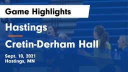 Hastings  vs Cretin-Derham Hall  Game Highlights - Sept. 10, 2021