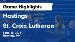 Hastings  vs St. Croix Lutheran  Game Highlights - Sept. 30, 2021