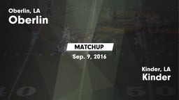 Matchup: Oberlin vs. Kinder  2016