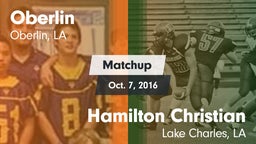Matchup: Oberlin vs. Hamilton Christian  2016
