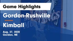 Gordon-Rushville  vs Kimball  Game Highlights - Aug. 27, 2020