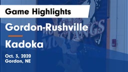 Gordon-Rushville  vs Kadoka Game Highlights - Oct. 3, 2020