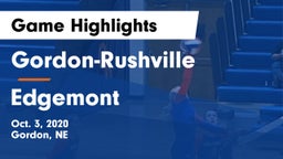 Gordon-Rushville  vs Edgemont  Game Highlights - Oct. 3, 2020
