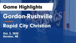 Gordon-Rushville  vs Rapid City Christian  Game Highlights - Oct. 3, 2020