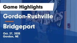 Gordon-Rushville  vs Bridgeport  Game Highlights - Oct. 27, 2020