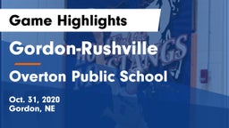 Gordon-Rushville  vs Overton Public School Game Highlights - Oct. 31, 2020