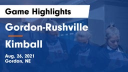 Gordon-Rushville  vs Kimball  Game Highlights - Aug. 26, 2021