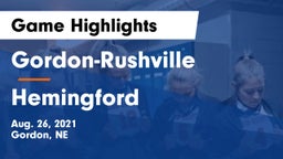 Gordon-Rushville  vs Hemingford  Game Highlights - Aug. 26, 2021