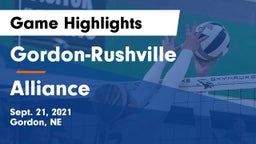 Gordon-Rushville  vs Alliance Game Highlights - Sept. 21, 2021