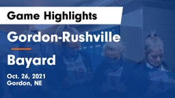 Gordon-Rushville  vs Bayard Game Highlights - Oct. 26, 2021