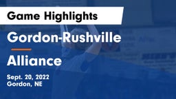 Gordon-Rushville  vs Alliance  Game Highlights - Sept. 20, 2022