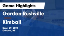 Gordon-Rushville  vs Kimball Game Highlights - Sept. 29, 2022