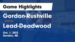 Gordon-Rushville  vs Lead-Deadwood Game Highlights - Oct. 1, 2022