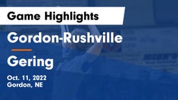 Gordon-Rushville  vs Gering  Game Highlights - Oct. 11, 2022