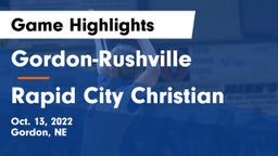 Gordon-Rushville  vs Rapid City Christian Game Highlights - Oct. 13, 2022