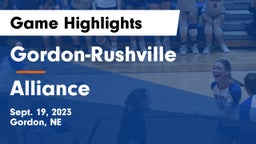 Gordon-Rushville  vs Alliance  Game Highlights - Sept. 19, 2023