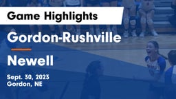 Gordon-Rushville  vs Newell Game Highlights - Sept. 30, 2023
