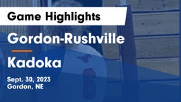 Gordon-Rushville  vs Kadoka Game Highlights - Sept. 30, 2023