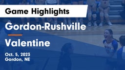 Gordon-Rushville  vs Valentine  Game Highlights - Oct. 5, 2023