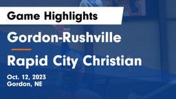 Gordon-Rushville  vs Rapid City Christian Game Highlights - Oct. 12, 2023