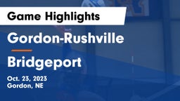 Gordon-Rushville  vs Bridgeport  Game Highlights - Oct. 23, 2023