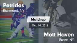 Matchup: Petrides vs. Mott Haven  2016