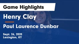 Henry Clay  vs Paul Laurence Dunbar  Game Highlights - Sept. 26, 2020