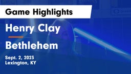 Henry Clay  vs Bethlehem  Game Highlights - Sept. 2, 2023