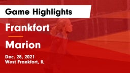 Frankfort  vs Marion  Game Highlights - Dec. 28, 2021