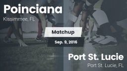 Matchup: Poinciana vs. Port St. Lucie  2016