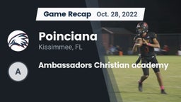 Recap: Poinciana  vs. Ambassadors Christian academy 2022