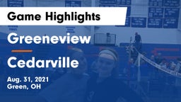 Greeneview  vs Cedarville  Game Highlights - Aug. 31, 2021