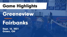 Greeneview  vs Fairbanks  Game Highlights - Sept. 16, 2021